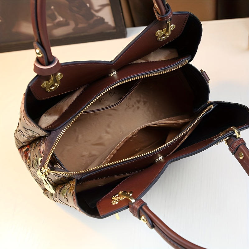 Top view showing the lined interior and zip compartment