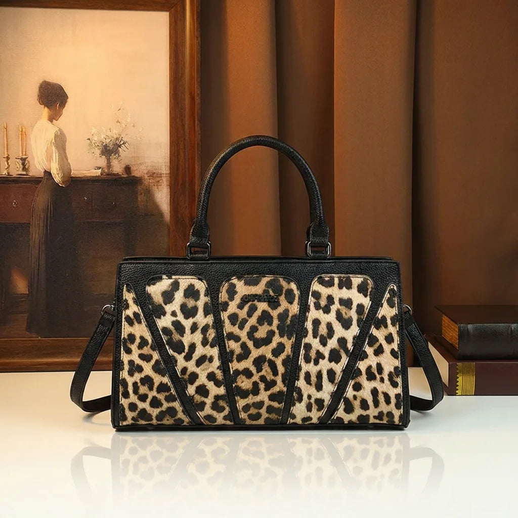 Leopard-Print Crossbody Bag, Animal-Pattern Shoulder Bag - product photo 1