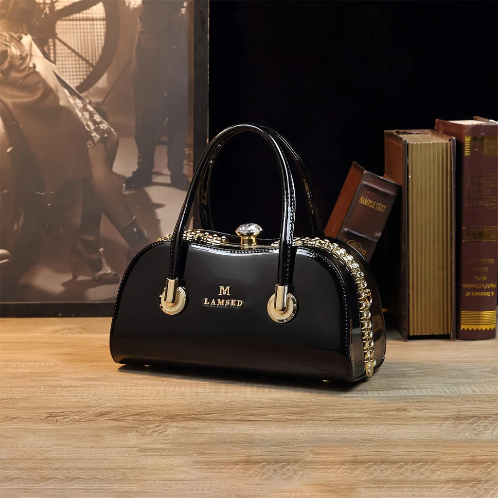 Rhinestone Top-Handle Shoulder Bag, Work-to-Evening Bag - product photo 3