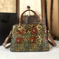 Relief Floral Tote with Tassel, Large-Capacity Handbag - product photo 1