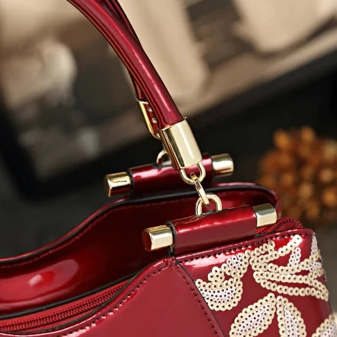 Retro-Pattern PU Tote, Messenger Shoulder Bag - product photo 5