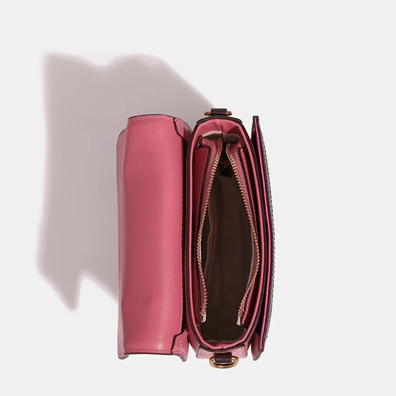 Vintage PVC Saddle Bag, Geometric Crossbody - product photo 6