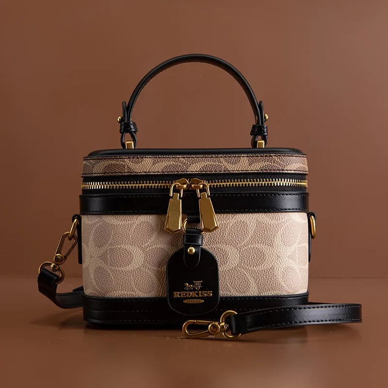 Monogram Vanity Box Bag, PVC Double-Zip Crossbody Purse - product photo 4