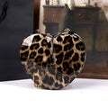Heart-Shaped Leopard Bag, Mini Crossbody Purse - product photo 1