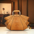 Ostrich-Print Metal-Handle Tote Bag - product photo 1
