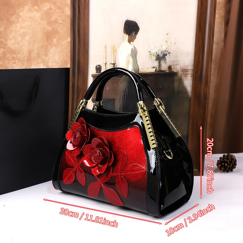 Retro-Pattern Pillow Bag, Applique Shoulder Bag - product photo 2
