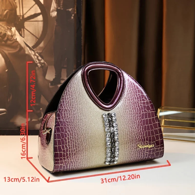 Gradient Rhinestone Pillow Bag, Sparkly Crossbody - product photo 3