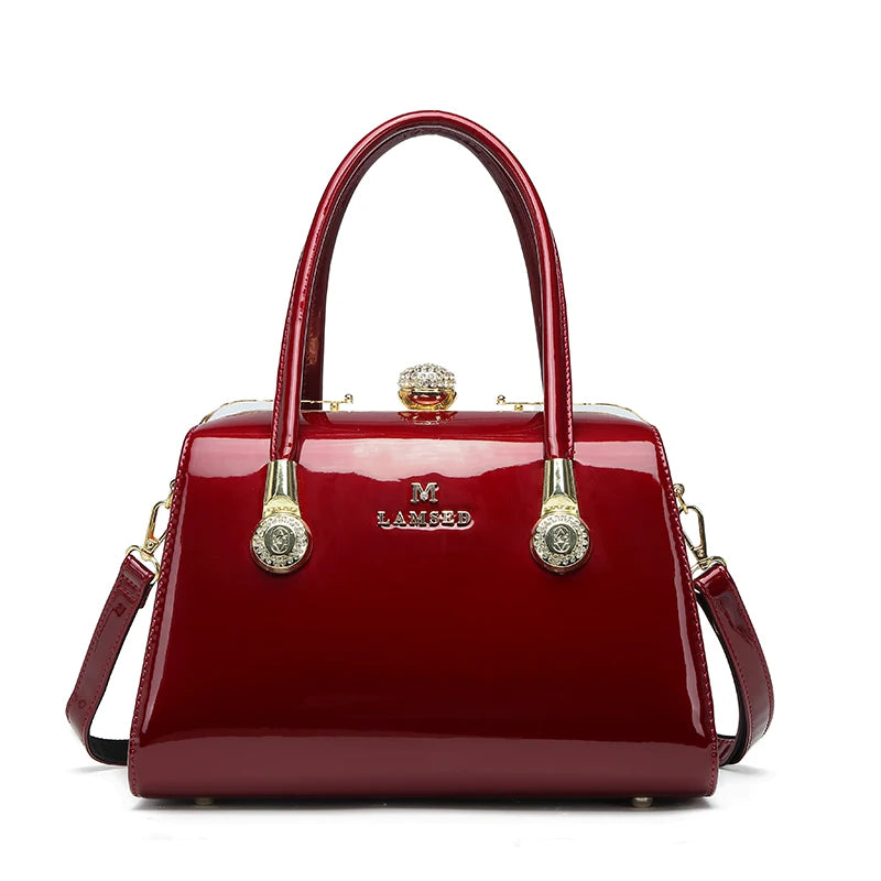 Diamond-Studded Mini Handbag with Twilly Scarf, Adjustable Strap - product photo 4