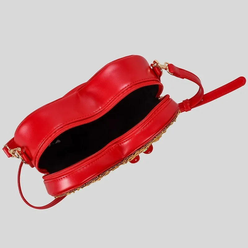 Heart-Shaped Cartoon Bag, Novelty Shoulder Purse - product photo 5