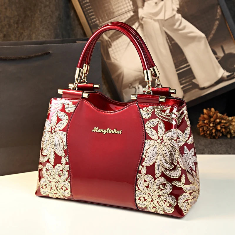Retro-Pattern PU Tote, Messenger Shoulder Bag - product photo 6