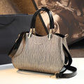 Silver Satchel Bag, Solid-Colour Crossbody Purse - product photo 1