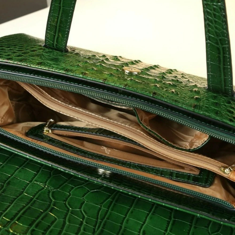 Crocodile Pillow Bag, Large PU Shoulder Bag - product photo 3