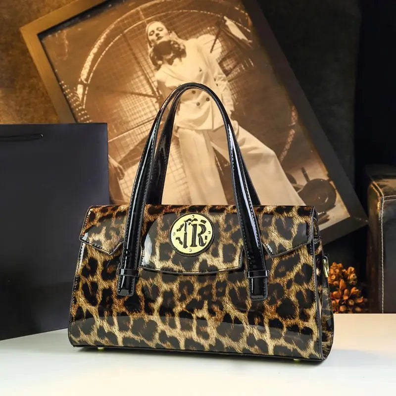 Animal-Print Pillow Bag, Leopard Shoulder Handbag - product photo 2