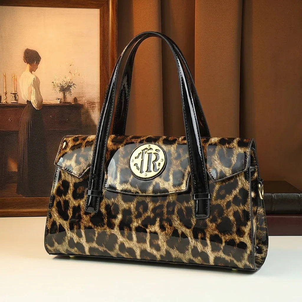 Animal-Print Pillow Bag, Leopard Shoulder Handbag - product photo 1