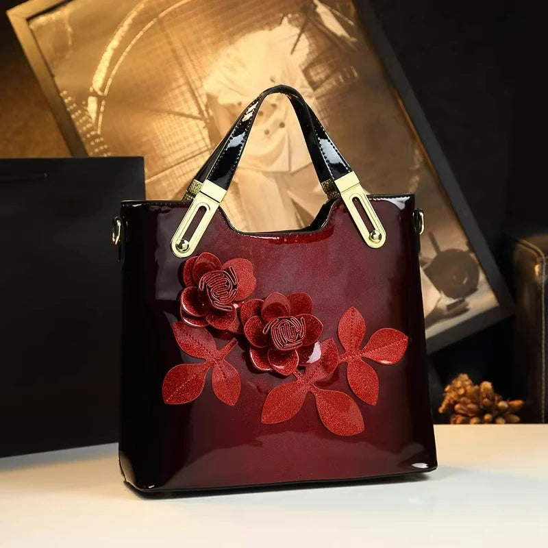 Gradient Floral Tote Bag, Large-Capacity Shoulder Bag - product photo 3
