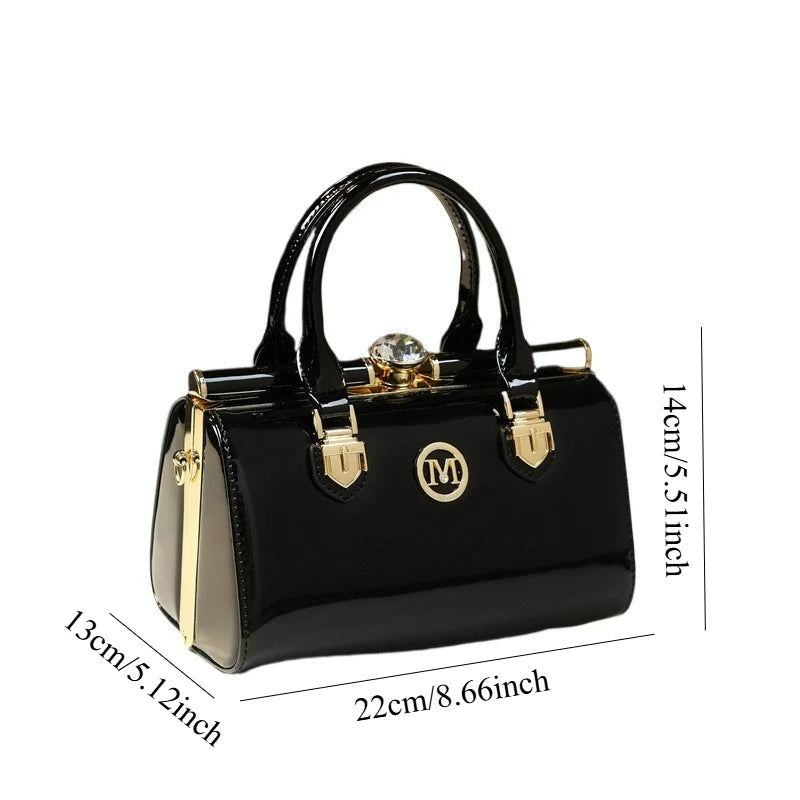 Rivet-Studded Crossbody Bag, PU Handbag - product photo 4