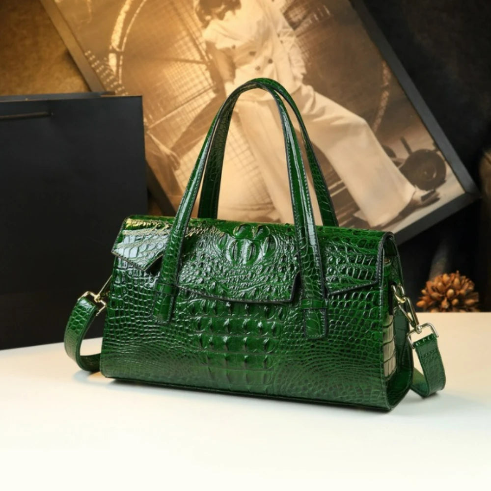 Crocodile Pillow Bag, Large PU Shoulder Bag - product photo 5