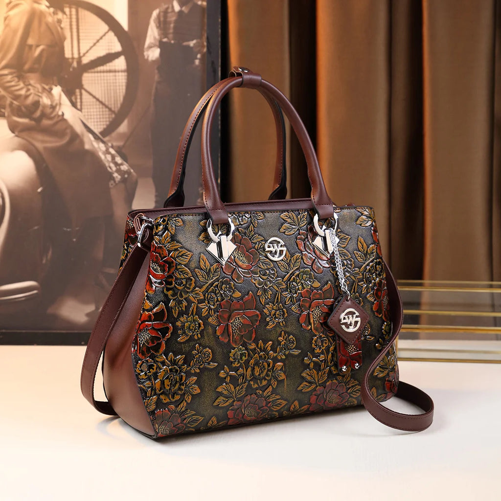 Vintage Top-Handle Satchel, Large Retro Crossbody - product photo 3