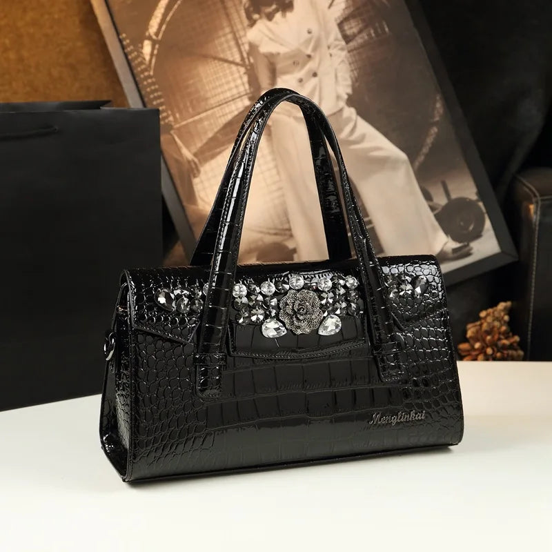 Diamond-Encrusted Crossbody Bag, Retro Shoulder Bag - product photo 3