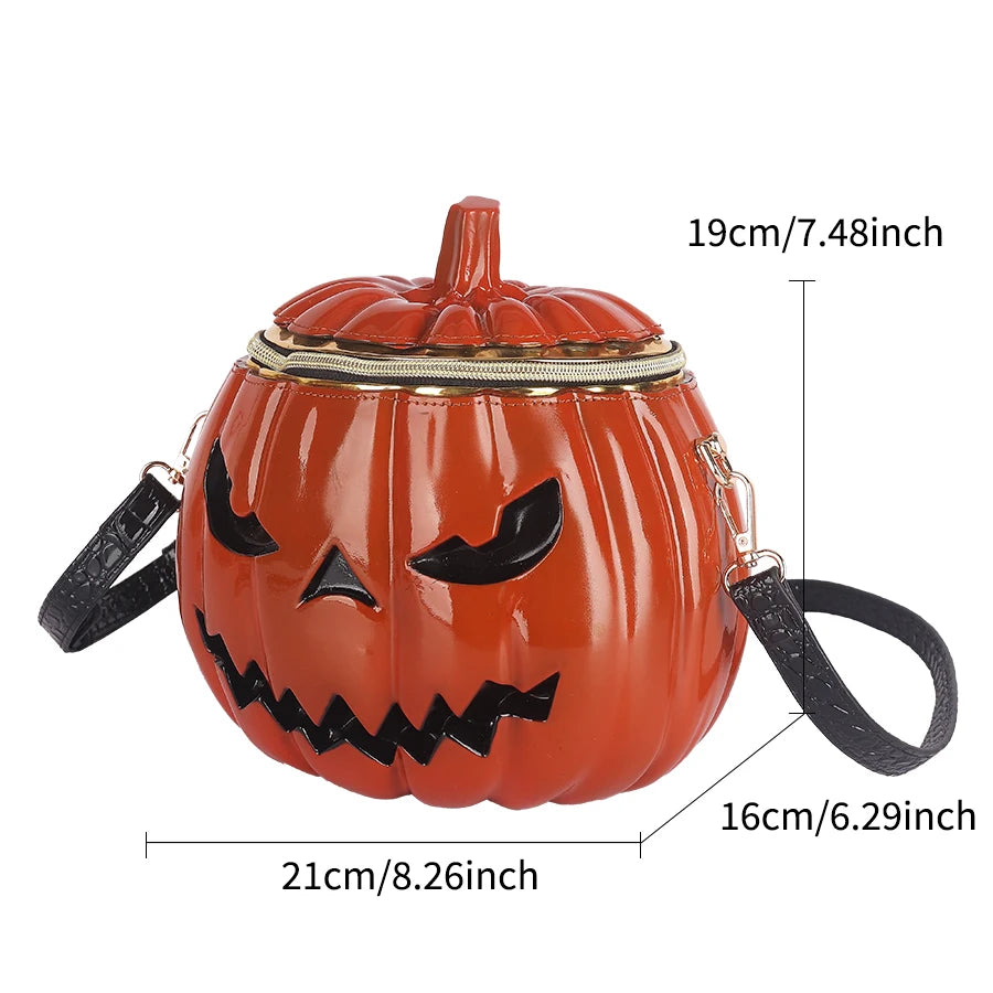 Halloween Print Bag, Gothic Pumpkin Crossbody - product photo 3