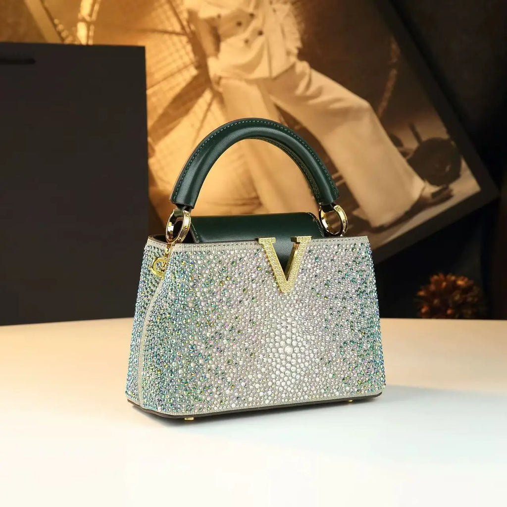 Rhinestone Bucket Bag, Bright Stone Shoulder Bag - product photo 4
