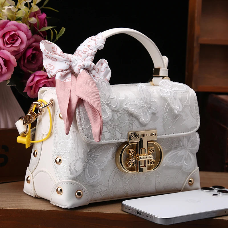 Mini Chain-Trim Crossbody Bag, Water-Repellent PU - product photo 4