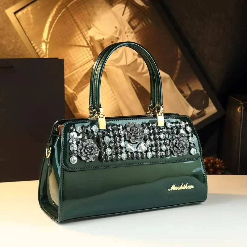 Diamond-Inlaid Handbag, Large-Capacity Shoulder Bag - product photo 3
