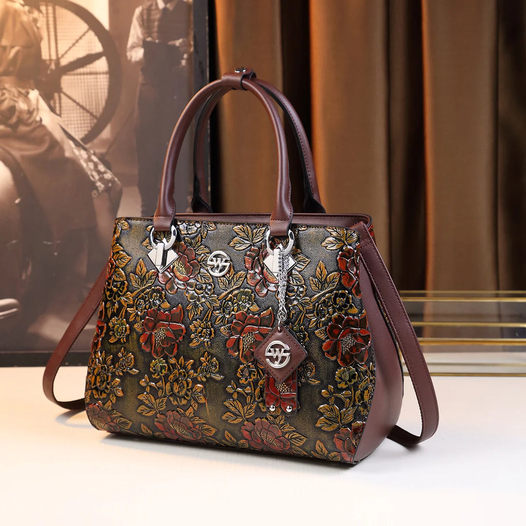 Vintage Top-Handle Satchel, Large Retro Crossbody - product photo 1