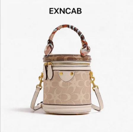 Monogram Cylinder Bag, Scarf-Handle Vanity Bag - product photo 3