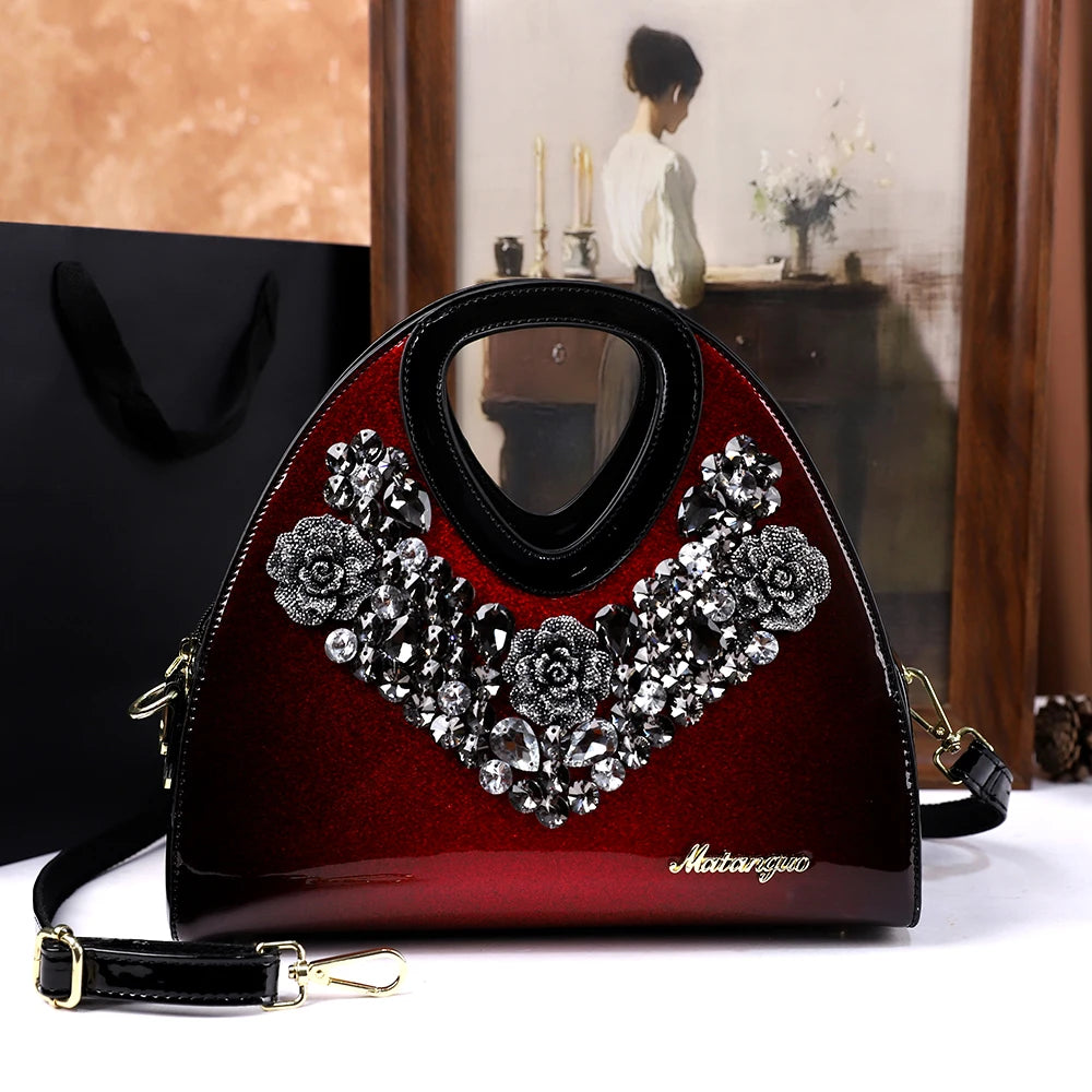 Diamond-Embellished Dumpling Bag, Sparkle Crossbody - product photo 1