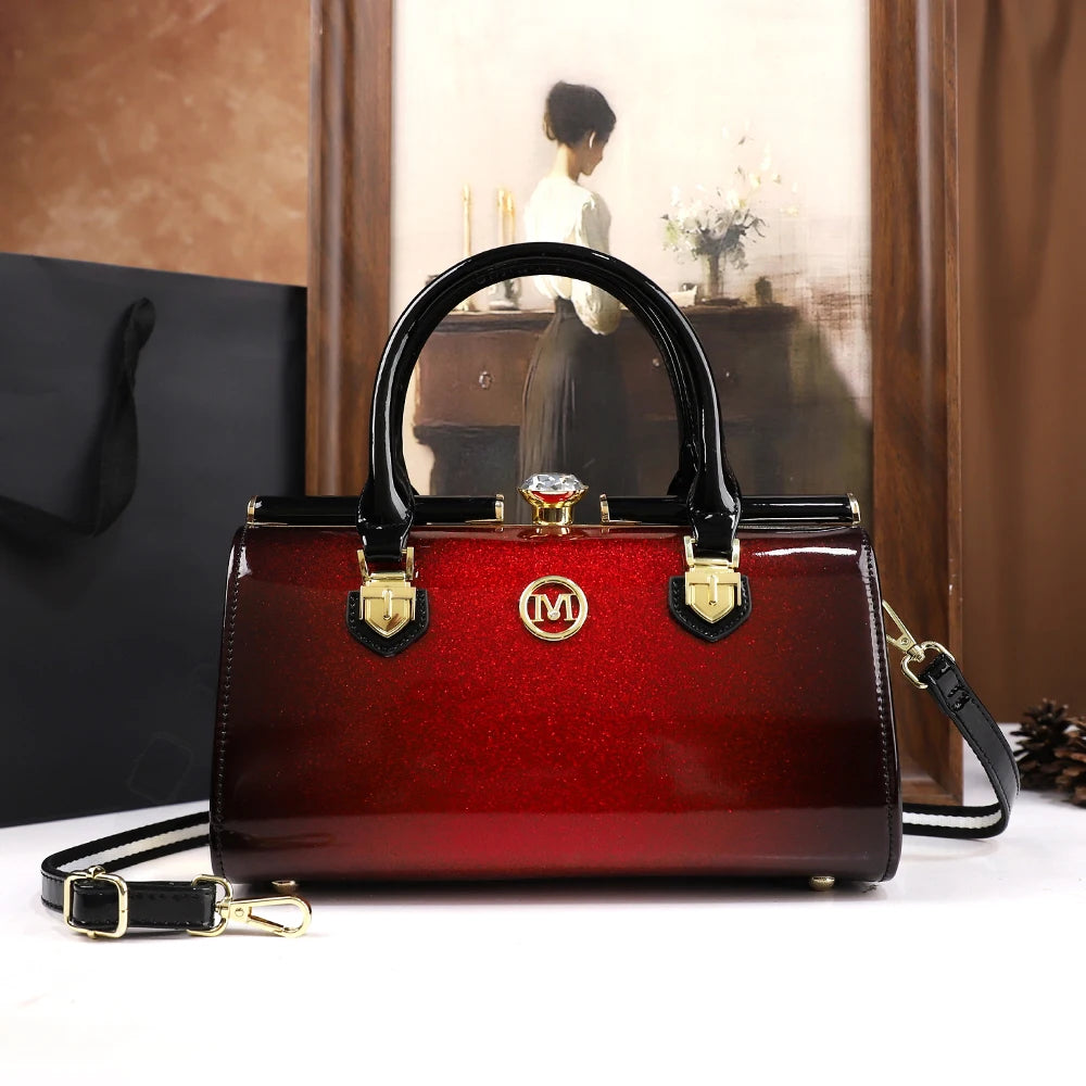 Rhinestone Pillow Bag, Retro PU Shoulder Bag - product photo 2