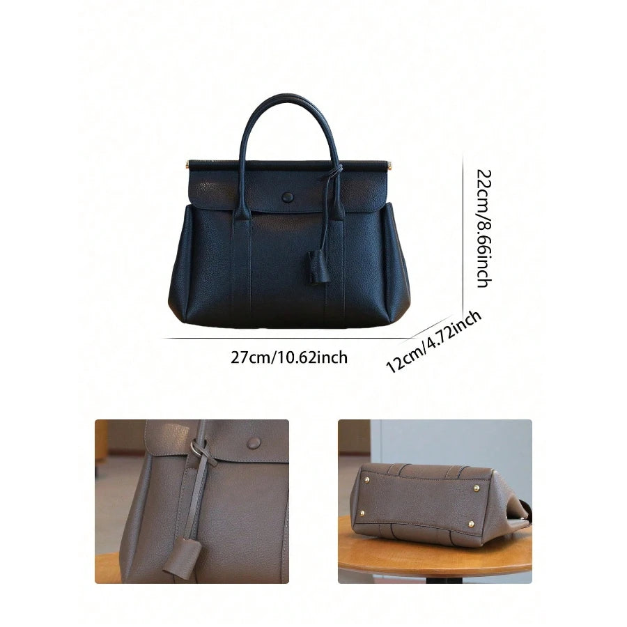 Boston-Shape PU Briefcase, Office Shoulder Bag - product photo 5