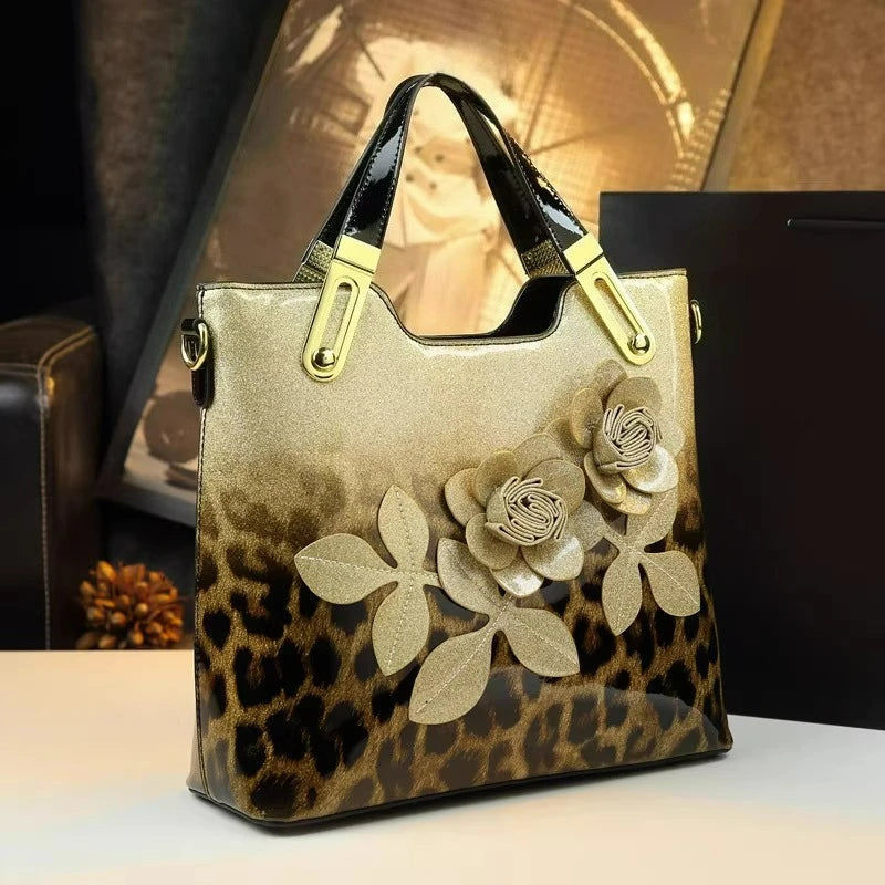 Gradient Floral Tote Bag, Large-Capacity Shoulder Bag - product photo 1