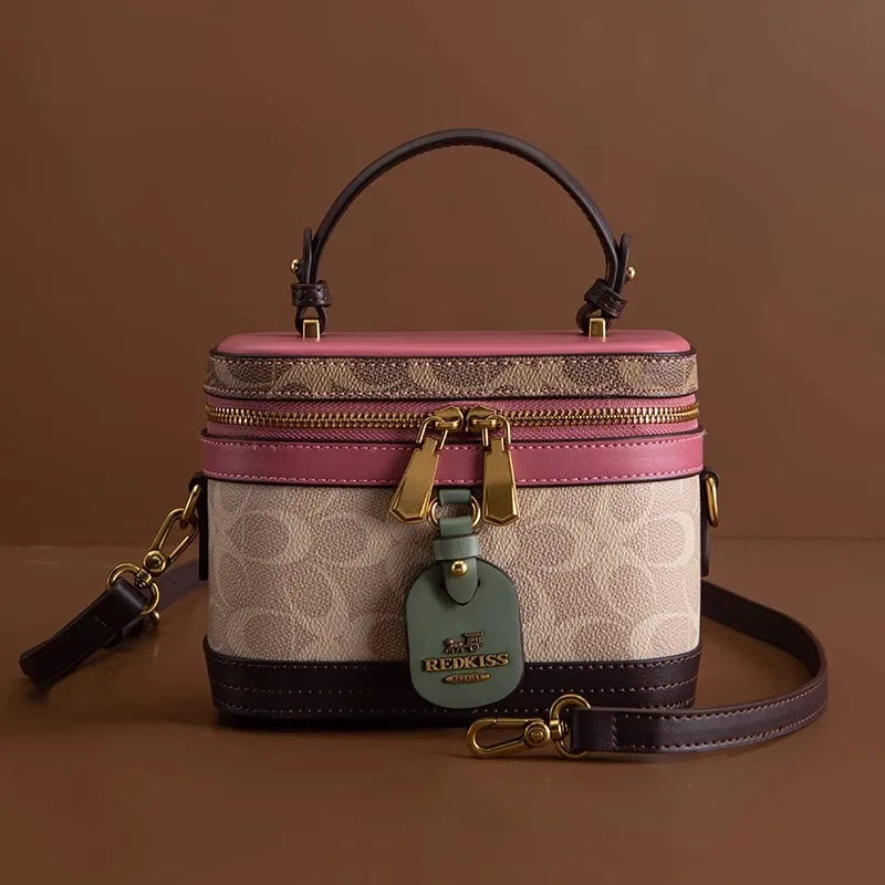 Monogram Vanity Box Bag, PVC Double-Zip Crossbody Purse - product photo 2