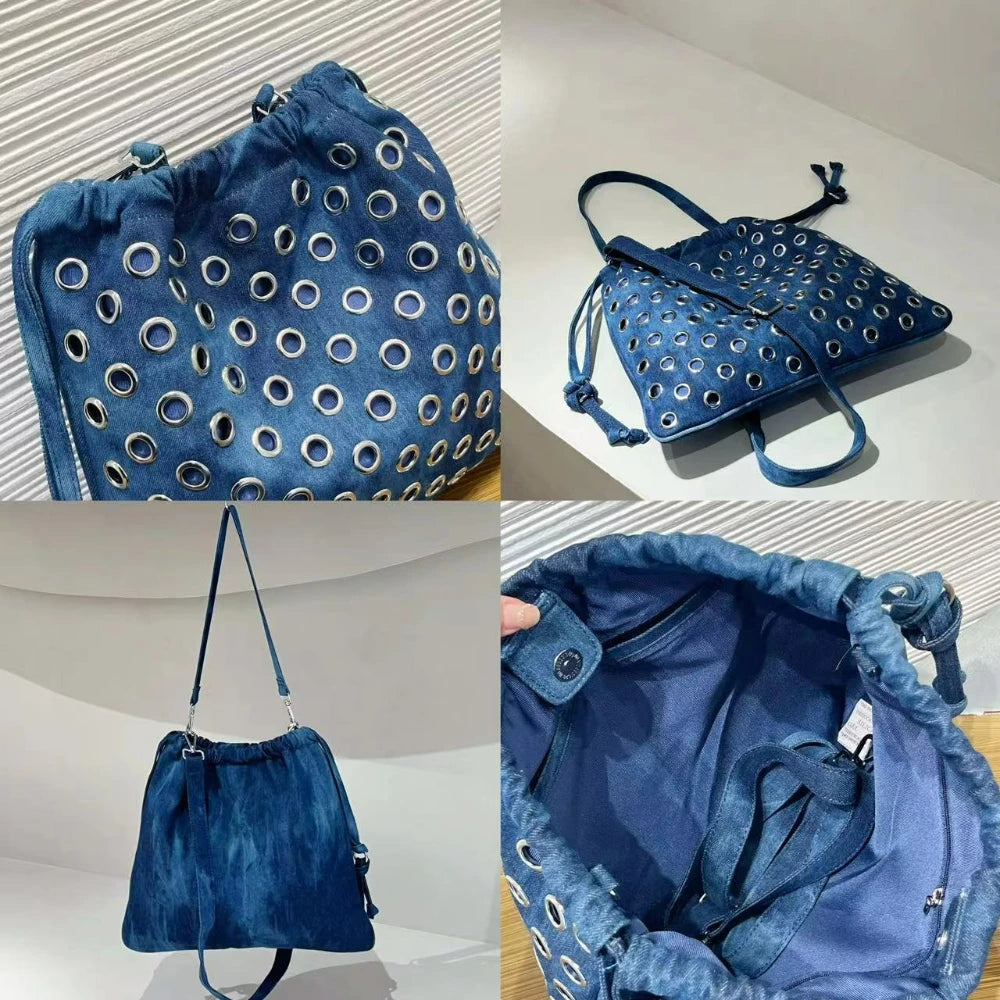 Denim Crossbody Bag, Large-Capacity Shoulder Bag - product photo 5