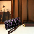 Glossy Croc Long Wallet, Clutch with Wristlet - product photo 1
