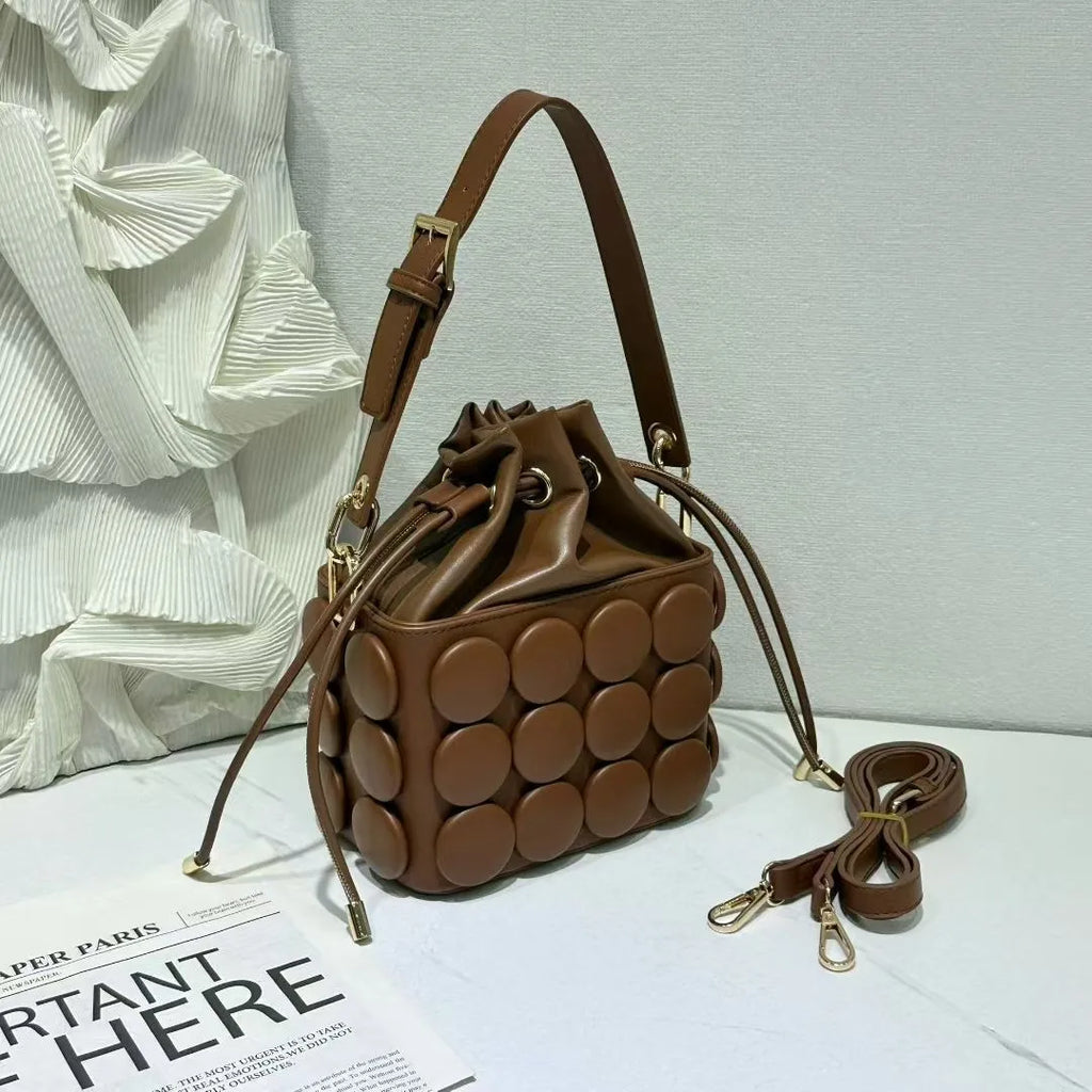 Solid Colour Small Tote, Vintage PU Shoulder Bag - product photo 2