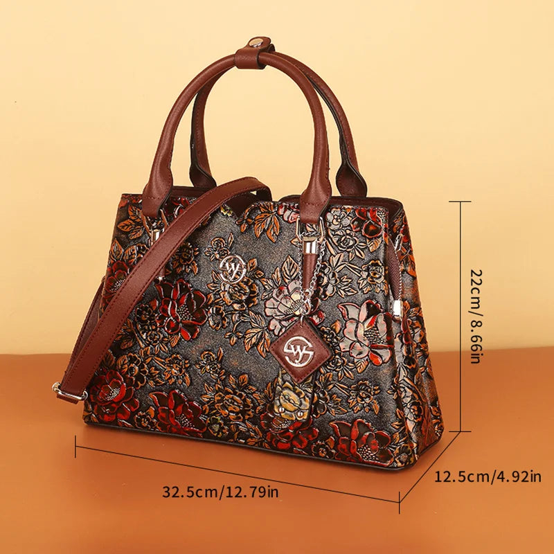Floral-Print Tote Bag with Top Handle, Large Capacity - product photo 4