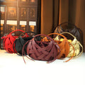 Woven Basket Bag, Open-Weave Barrel Handbag - product photo 1