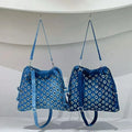 Denim Crossbody Bag, Large-Capacity Shoulder Bag - product photo 1