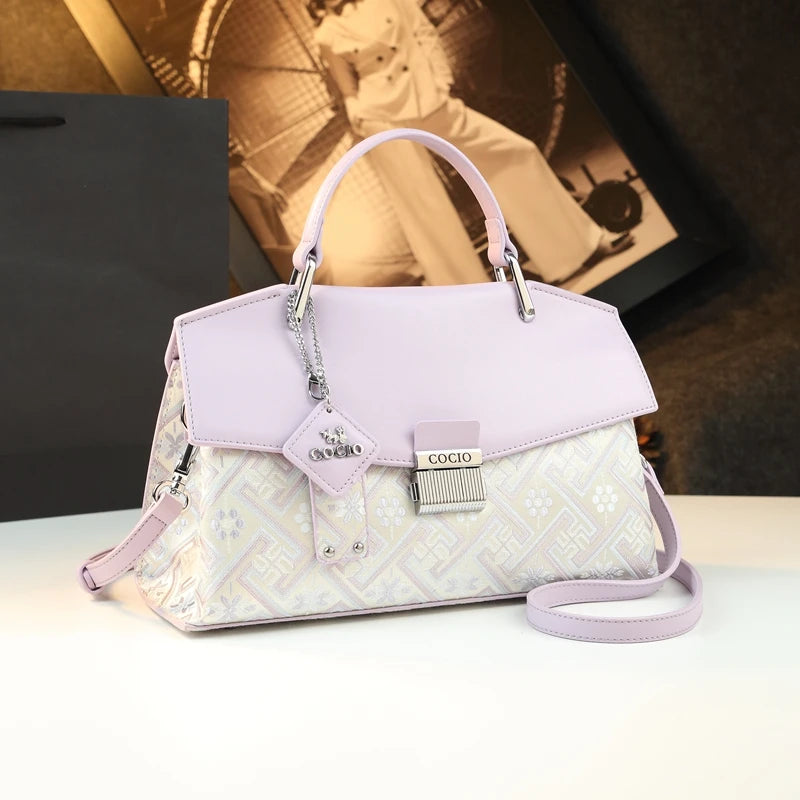 Embroidered Chinese-Style Shoulder Bag with Tassel - product photo 3