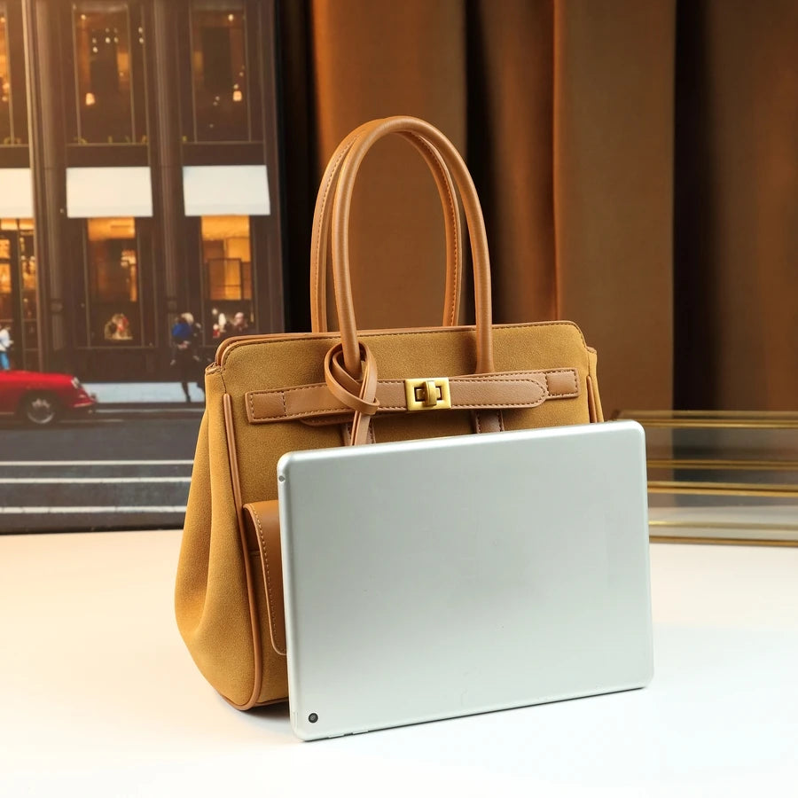 Square Business Shoulder Bag, Compact Modern Satchel - product photo 2