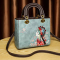 Chinese Opera Embroidered Crossbody Bag with Top Handle - product photo 1