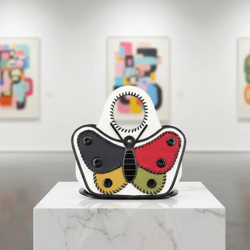 Butterfly-Shaped Bag, Animal-Print Top-Handle Handbag - product photo 2
