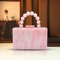 Pearlescent Beaded Dinner Bag, Acrylic Evening Purse - product photo 1