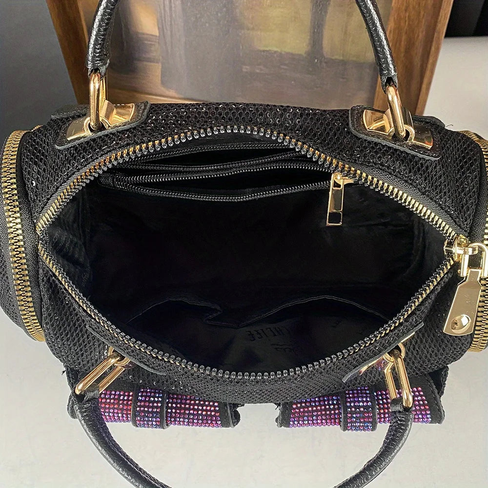 Nylon Boston Bag, Casual Travel Crossbody Handbag - product photo 3