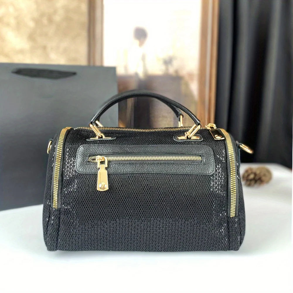Nylon Boston Bag, Casual Travel Crossbody Handbag - product photo 4