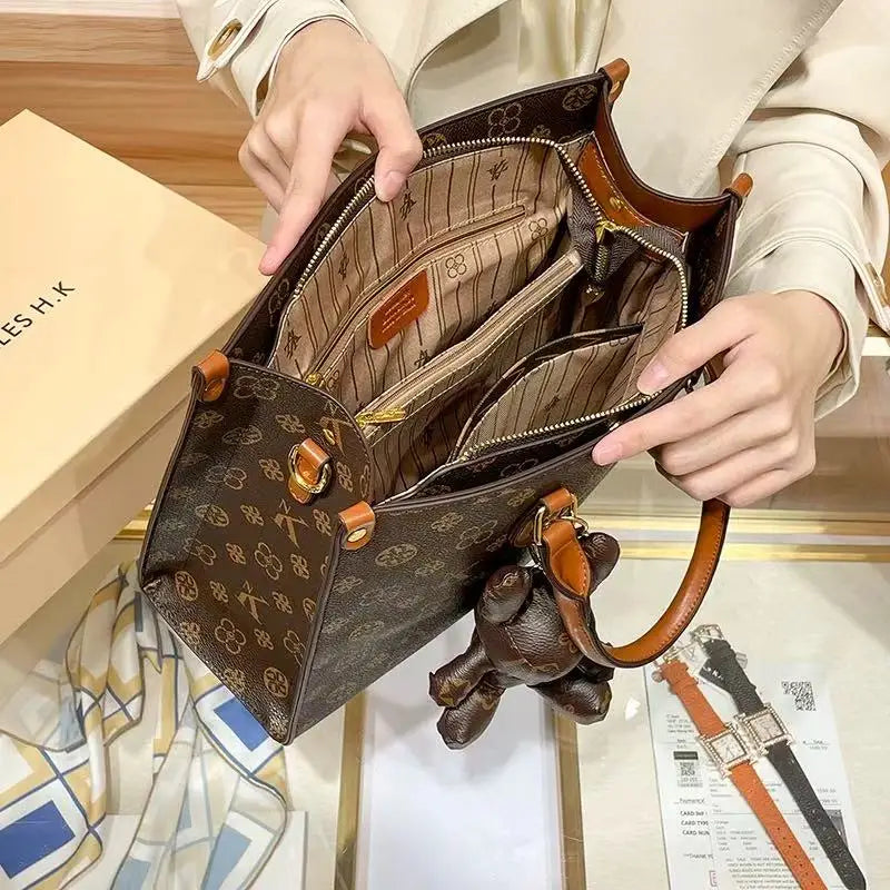 Waterproof PVC Crossbody Tote with Chain - product photo 2