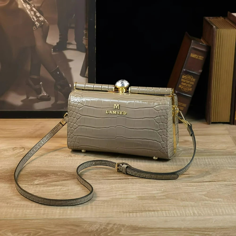 Alligator-Pattern Evening Clutch, Single-Handle Shoulder Bag - product photo 4