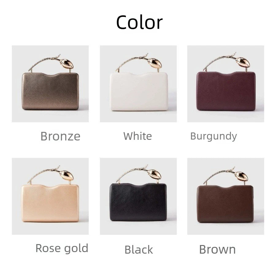 Rose-Shaped Metal Handbag, Novelty Dinner Bag - product photo 2